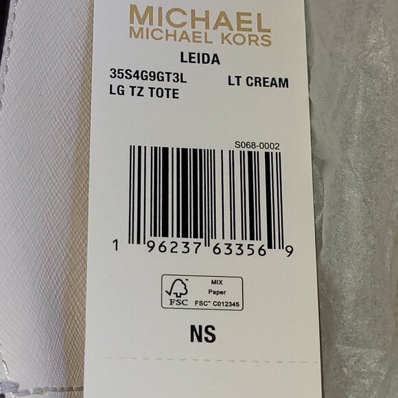 $169 NWT MM KORS Extra-Large Leather Reversible Tote - Picture 11 of 12